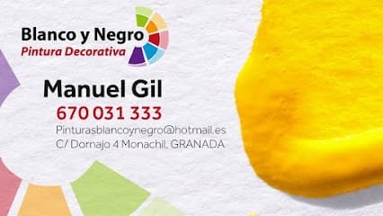 Foto de Blanco y Negro. Pintura decorativa. Manuel Gil