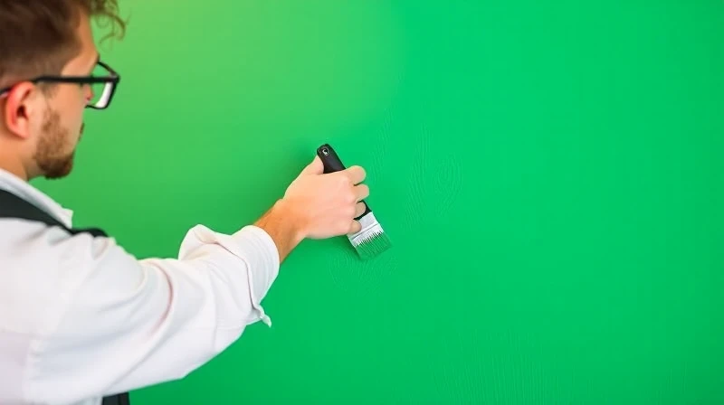 Pintando una Pared de Color Verde: Un Proceso Detallado