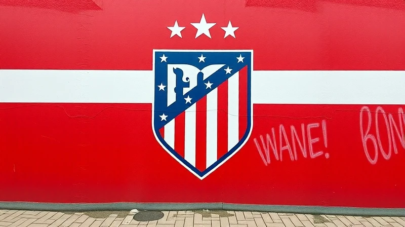 Pintando una Pared con el Escudo del Atlético de Madrid
