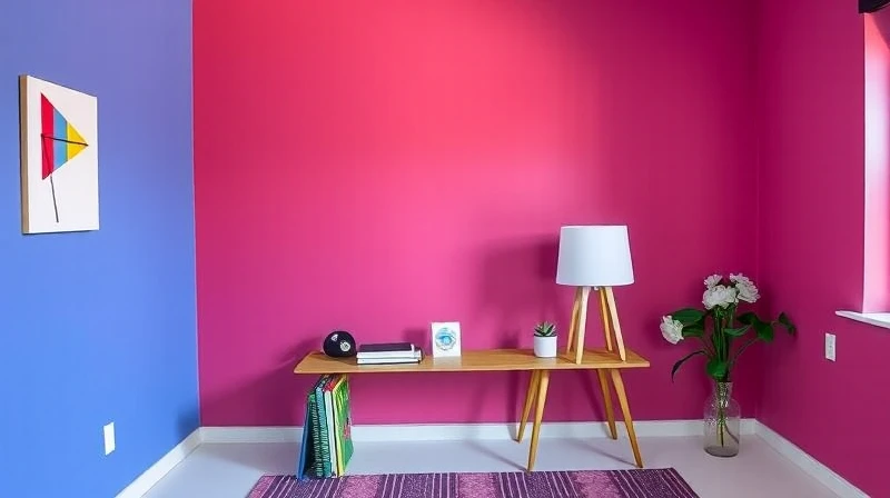 Pintando una Habitación con Un Color y Otro