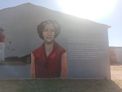 Foto de Mural "Señora de Rojo sobre Fondo Gris" de Jesús Lorente